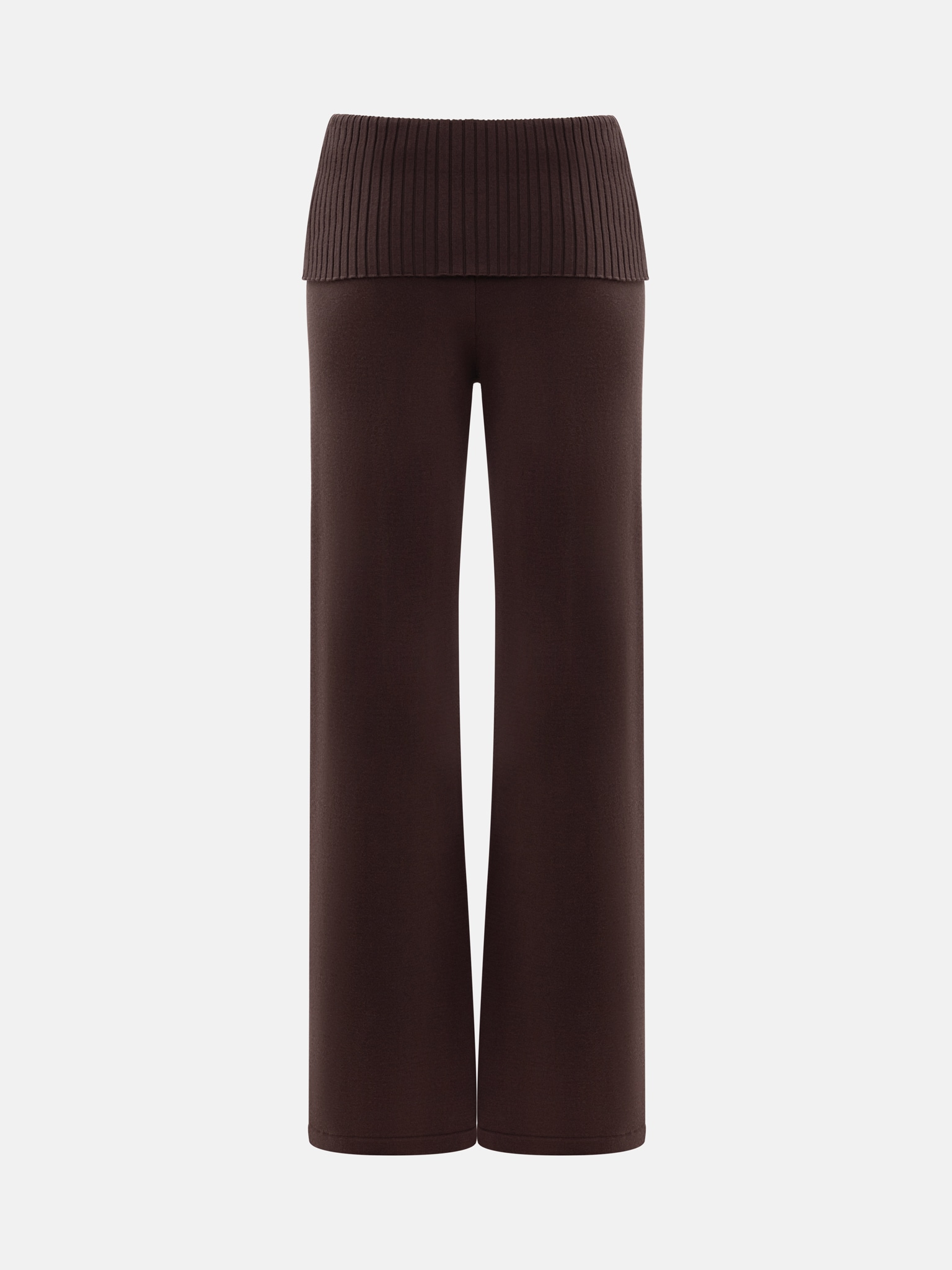 Rozkloszowane dzianinowe spodnie