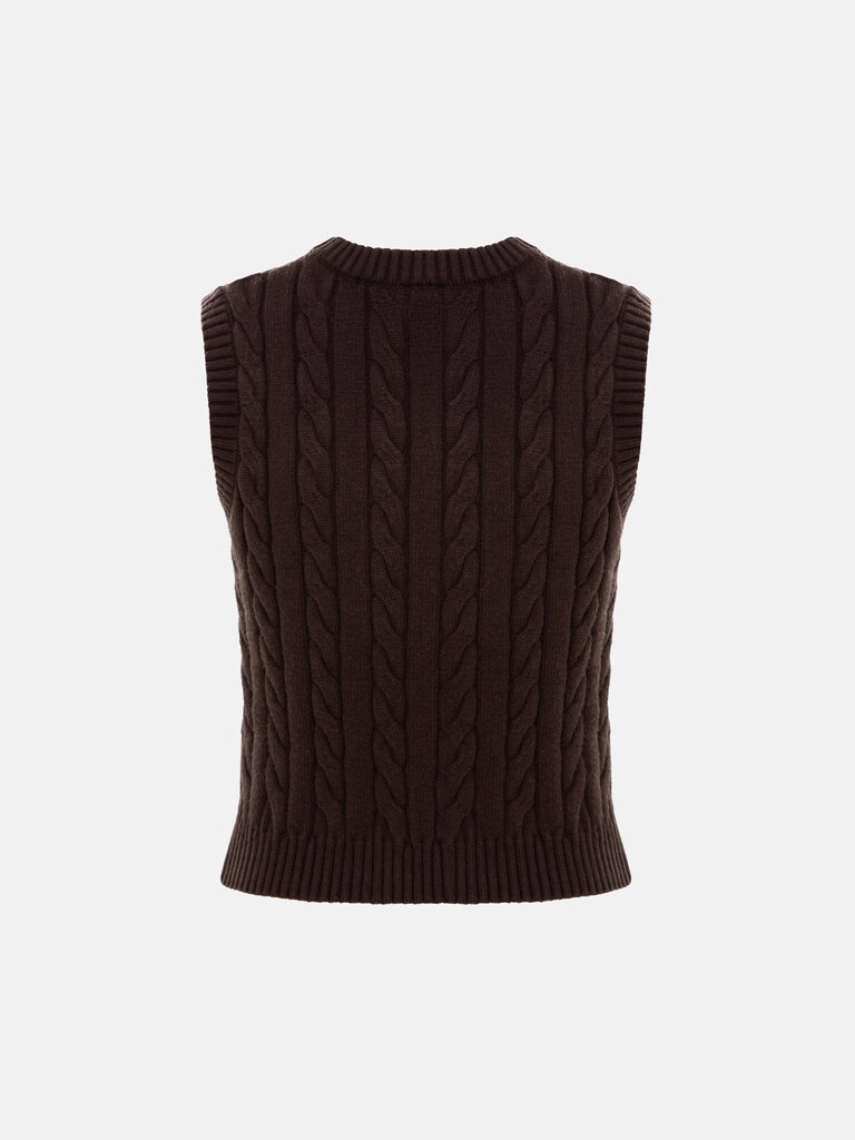 Strukturierte Weste aus Strick
