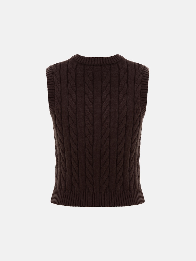 Gilet tricoté texturé