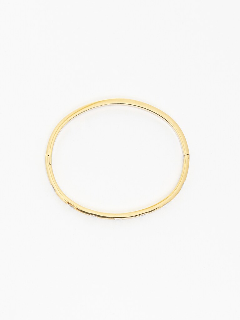 Тонкий браслет с круглыми кристаллами