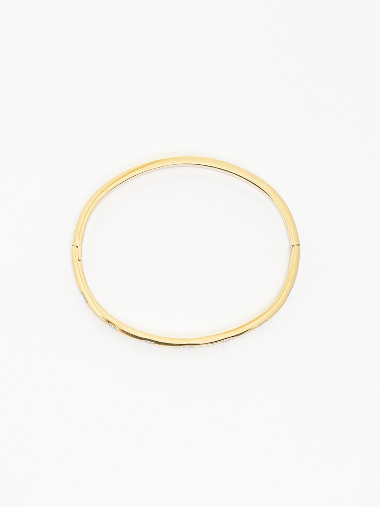 Тонкий браслет с круглыми кристаллами