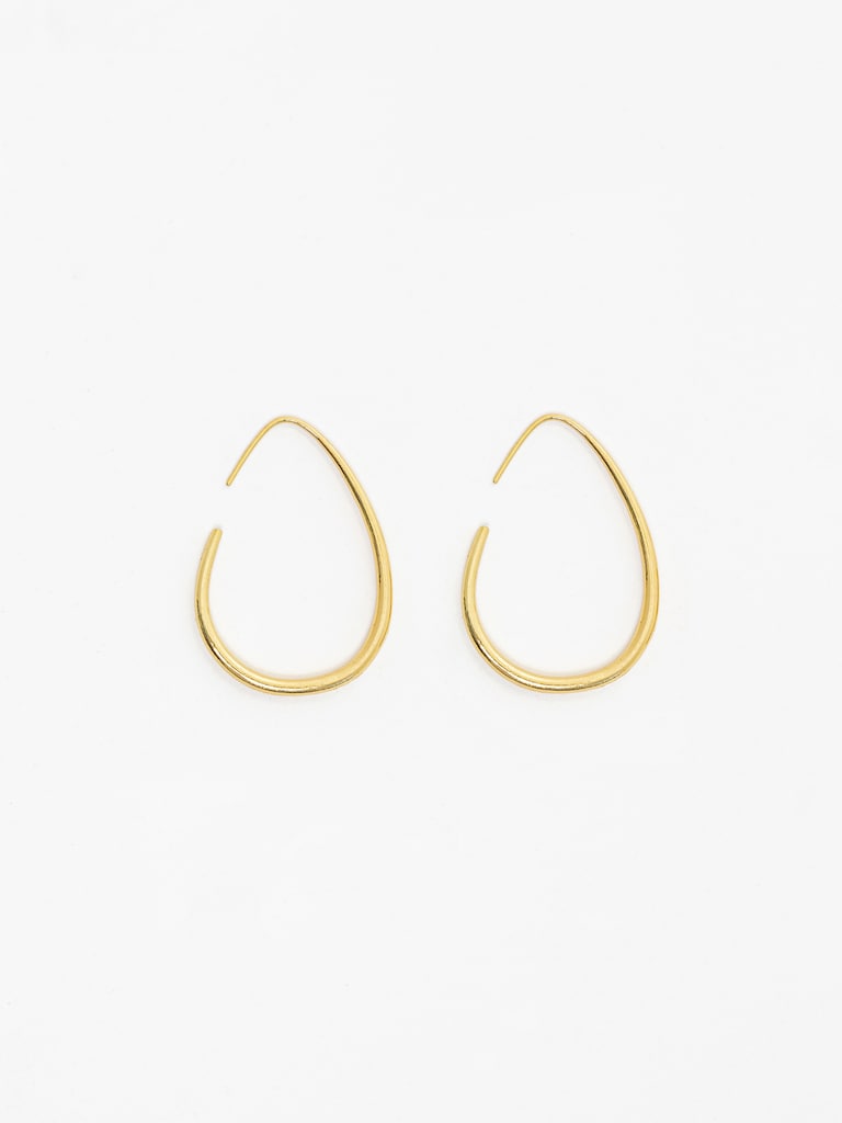 Cерьги-полукольца каплевидной формы