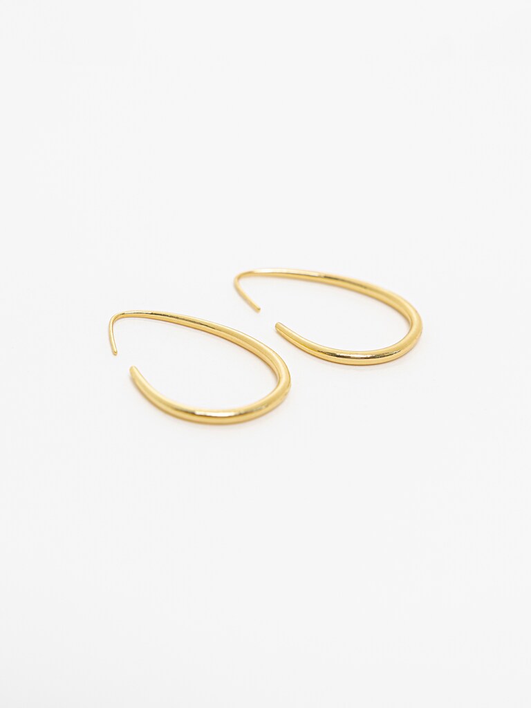 Cерьги-полукольца каплевидной формы