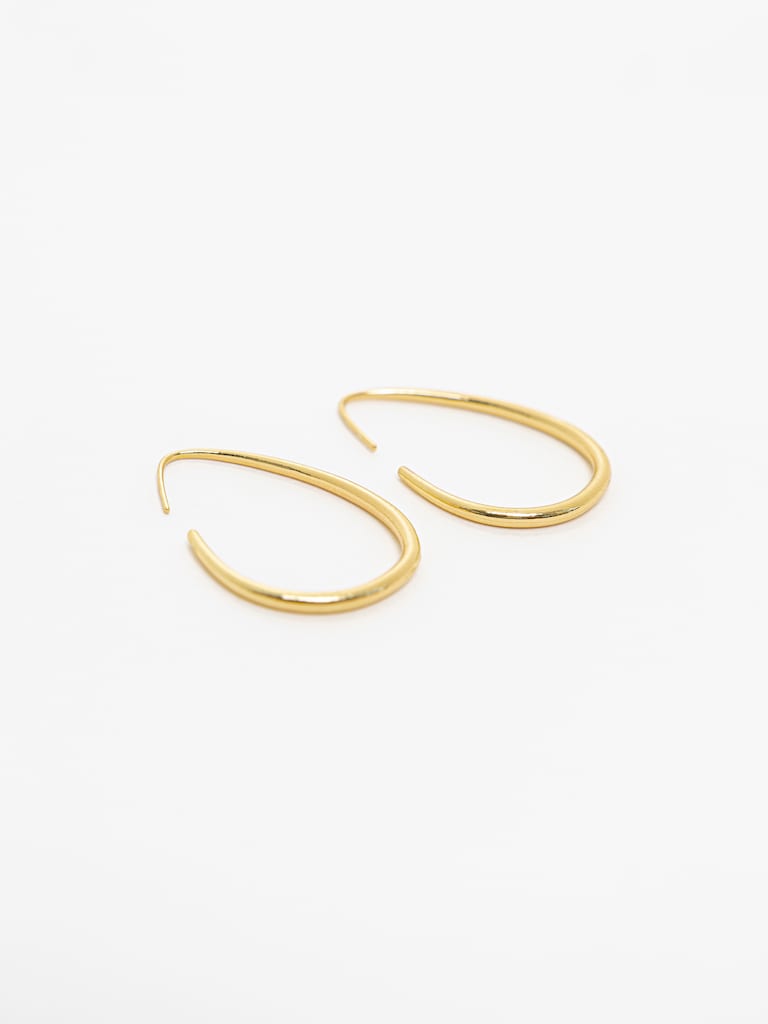 Cерьги-полукольца каплевидной формы