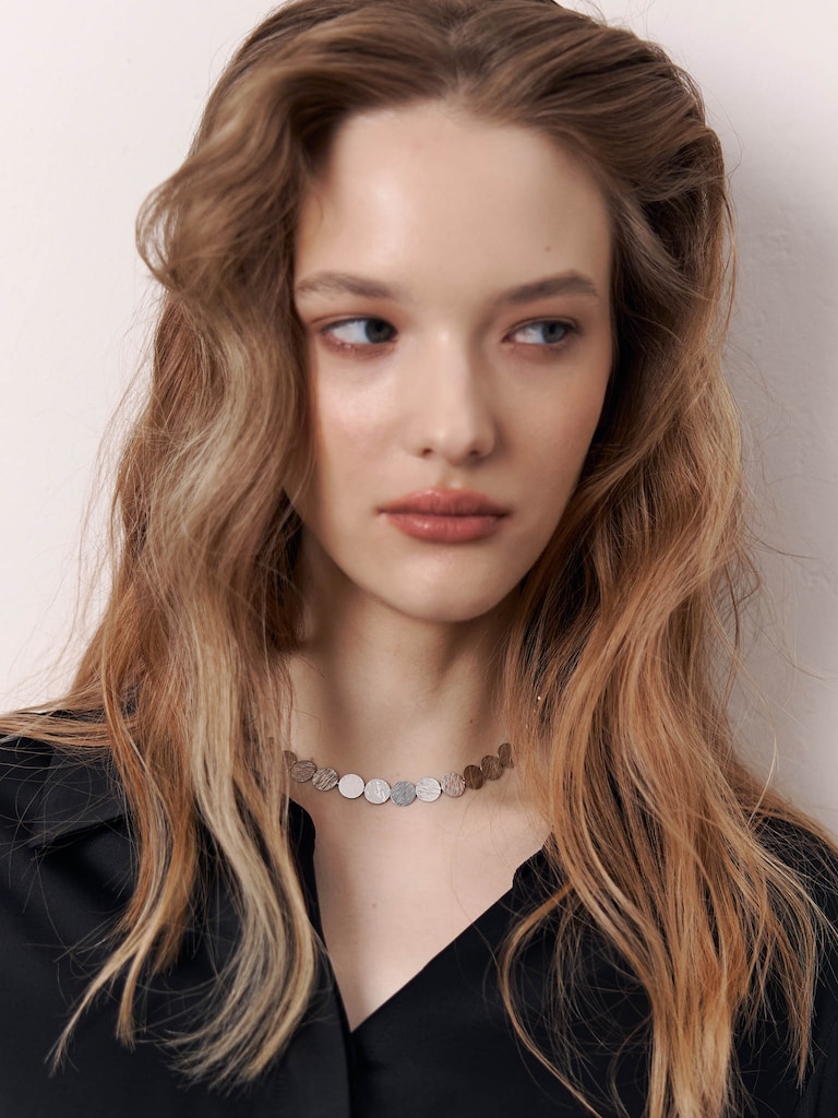 Колье из круглых блоков