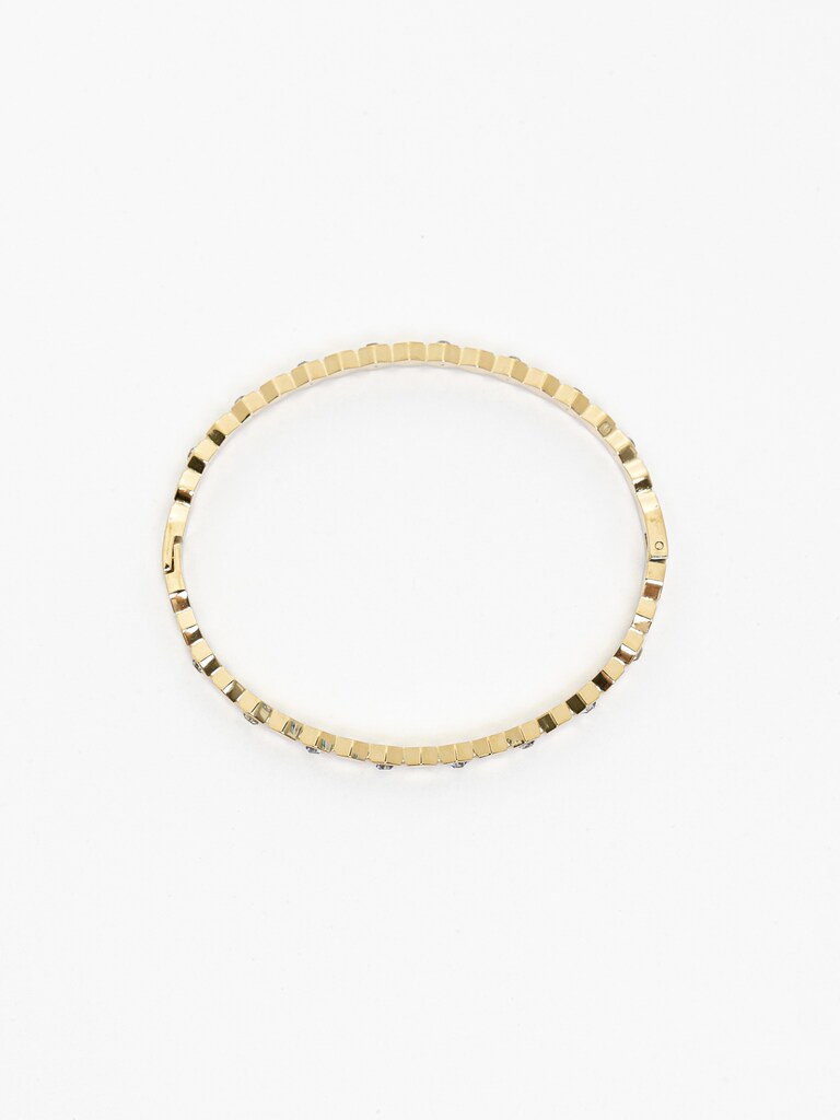 Schmales Armband aus Metall mit Kristallen