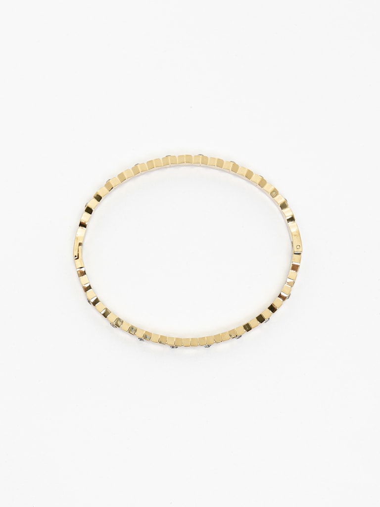 Schmales Armband aus Metall mit Kristallen