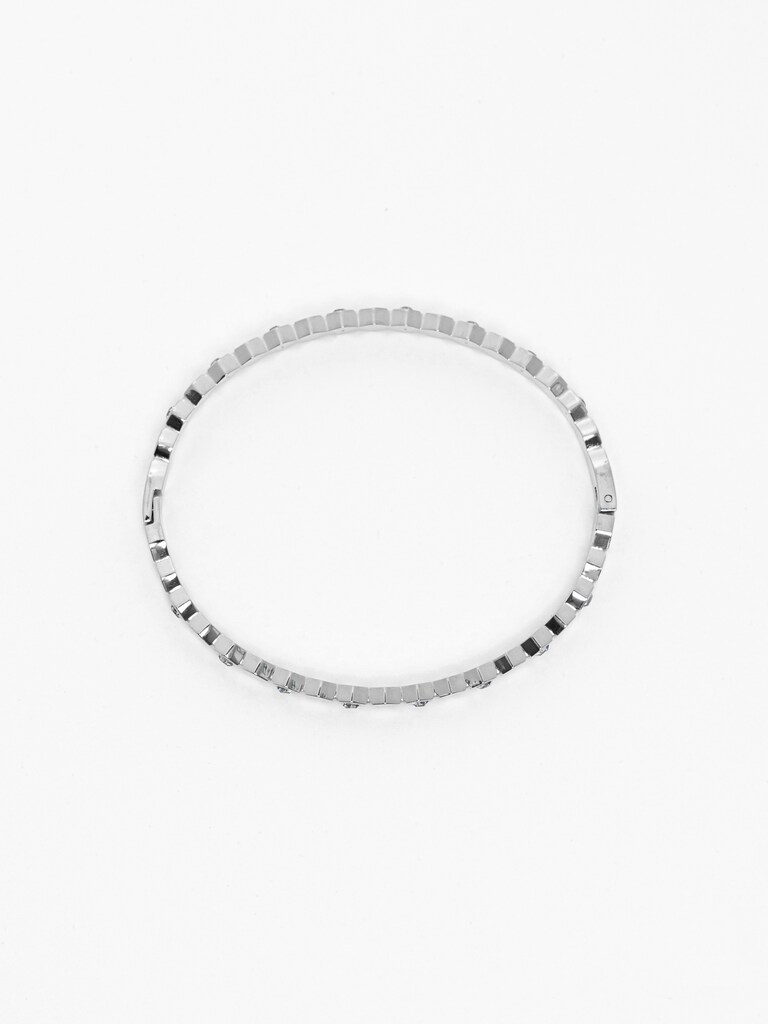 سوار معدني رفيع مع كريستال