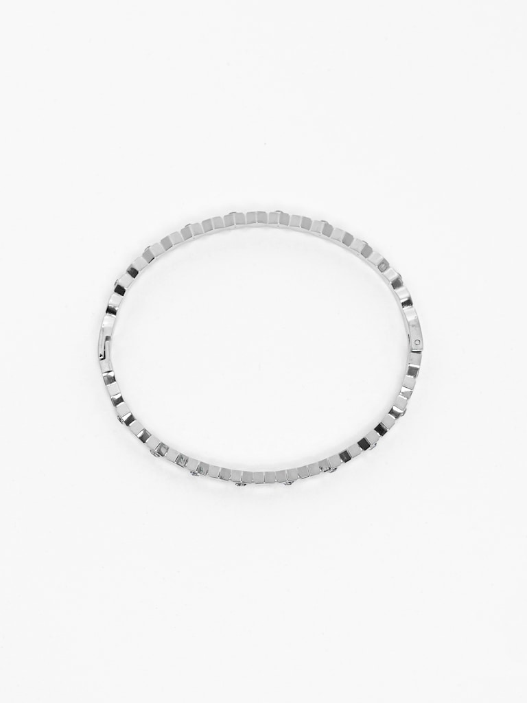 سوار معدني رفيع مع كريستال