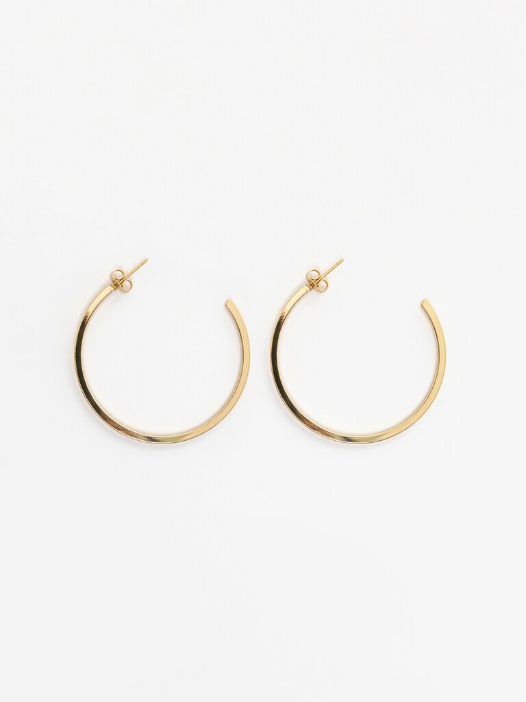 Thin half-hoop earrings