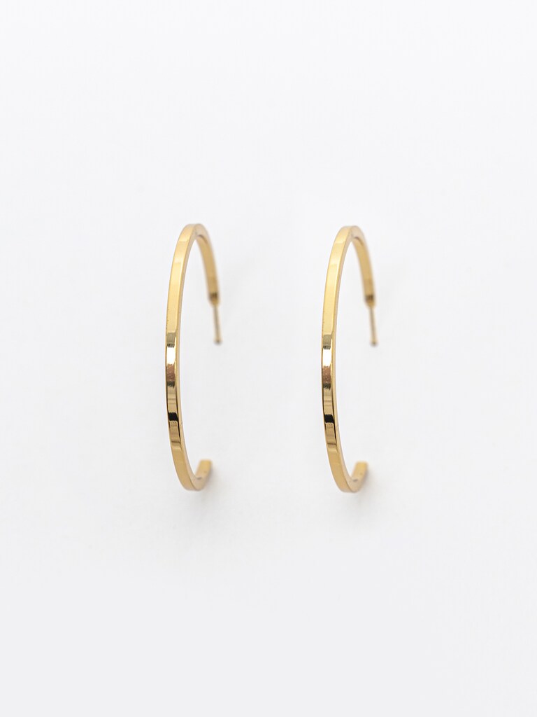 Thin half-hoop earrings
