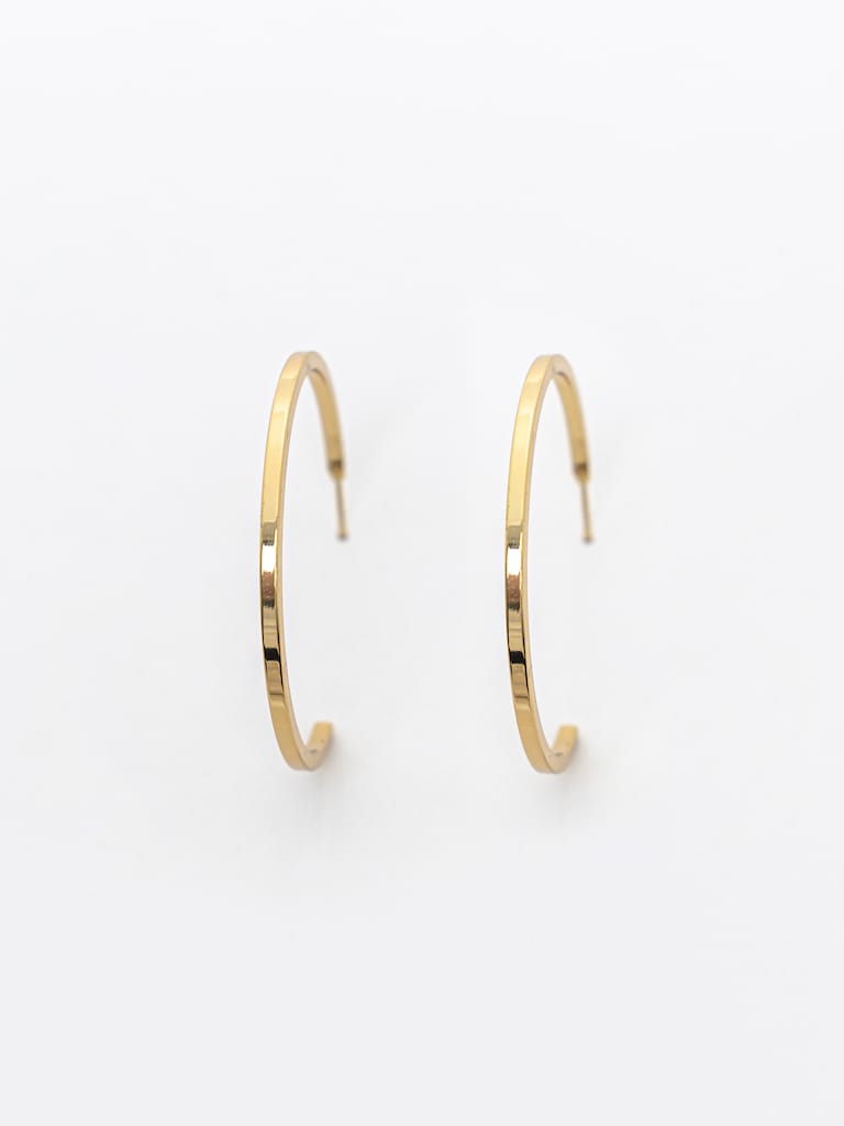 Тонкие серьги-полукольца