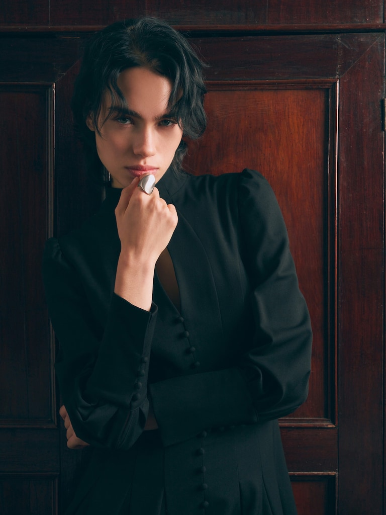 Кольцо из матового металла без декора