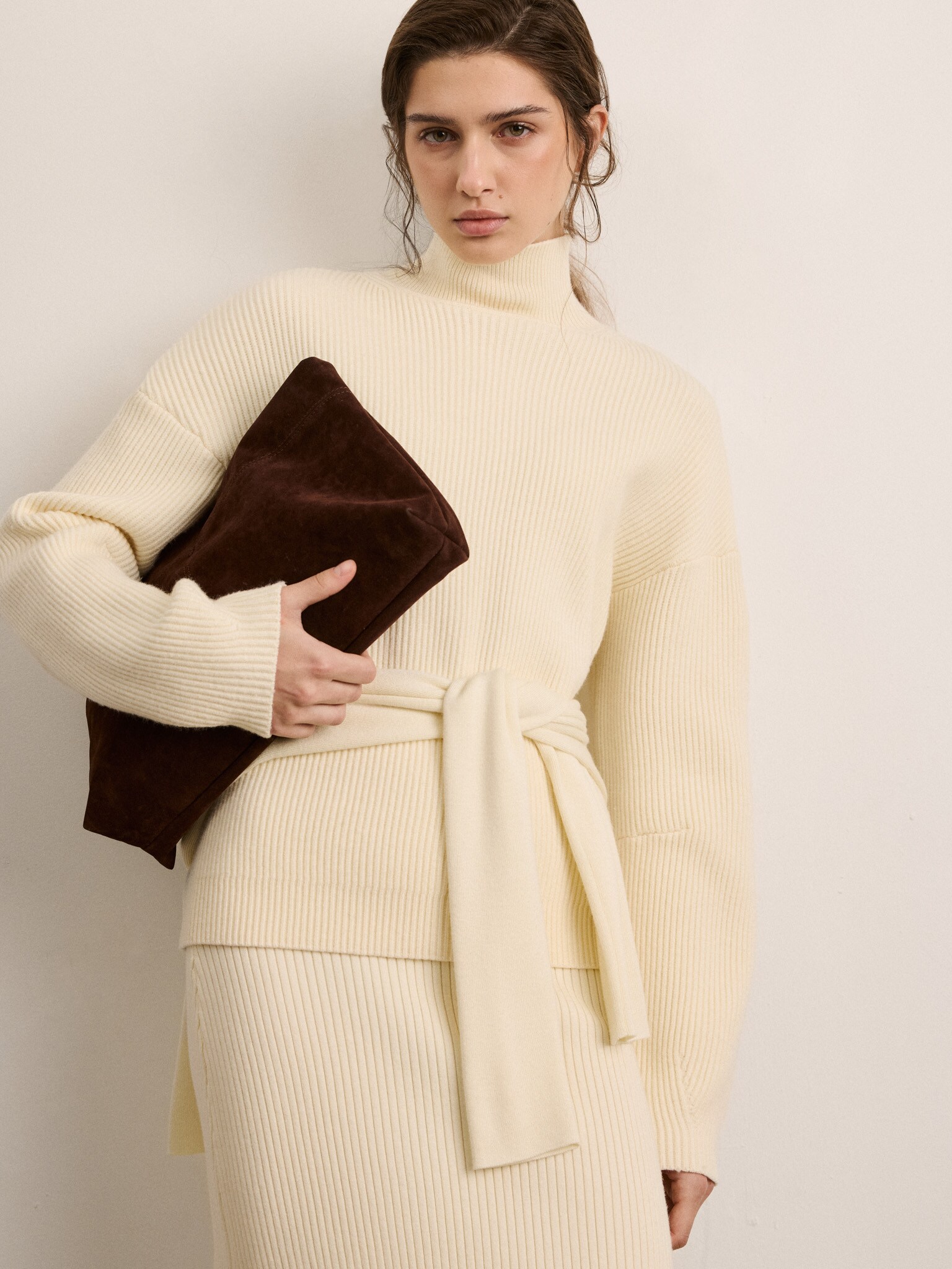 Свитеры Lichi Свободный свитер в крупный рубчик