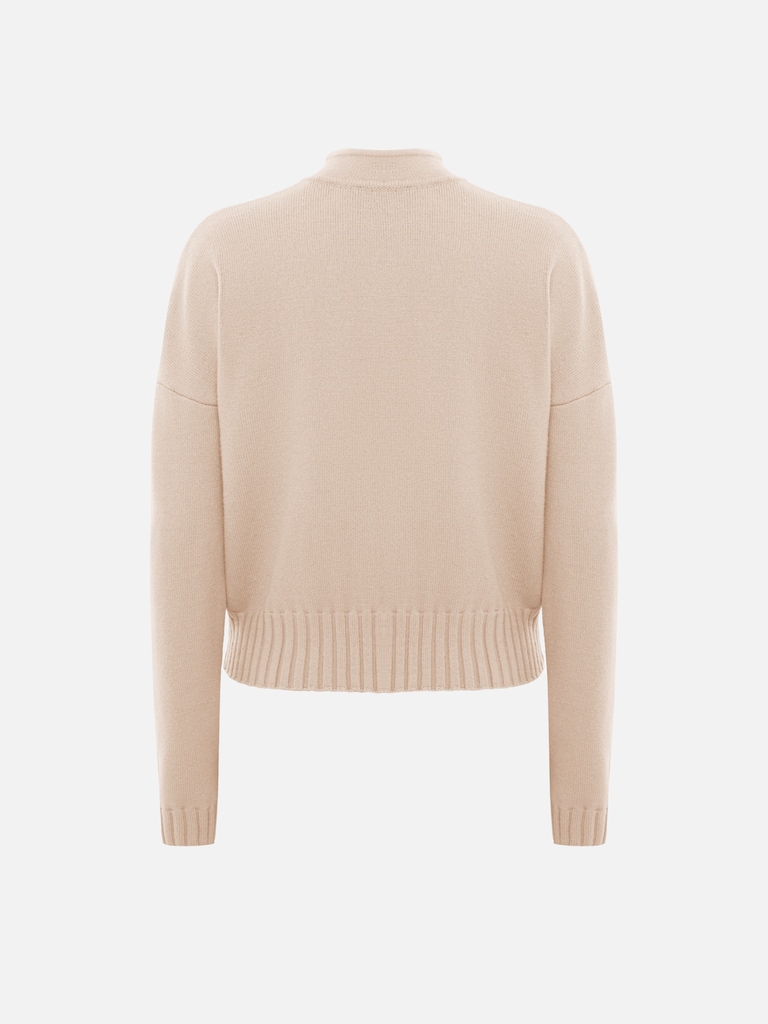 Кардиган гладкой вязки на молнии