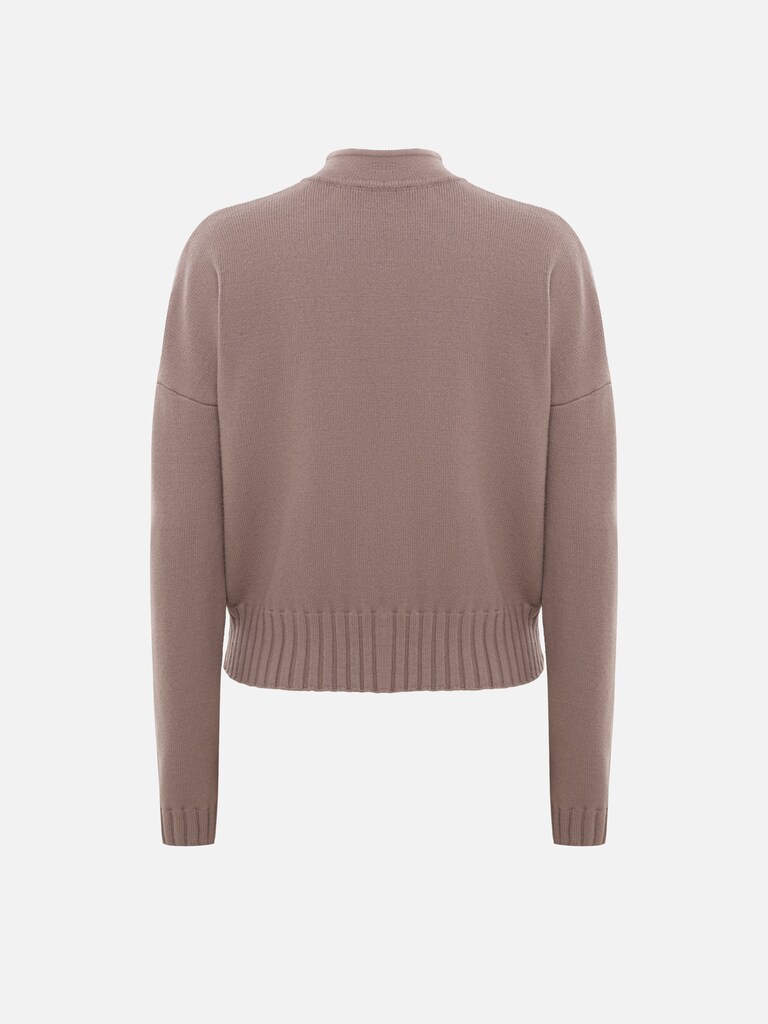 Кардиган гладкой вязки на молнии