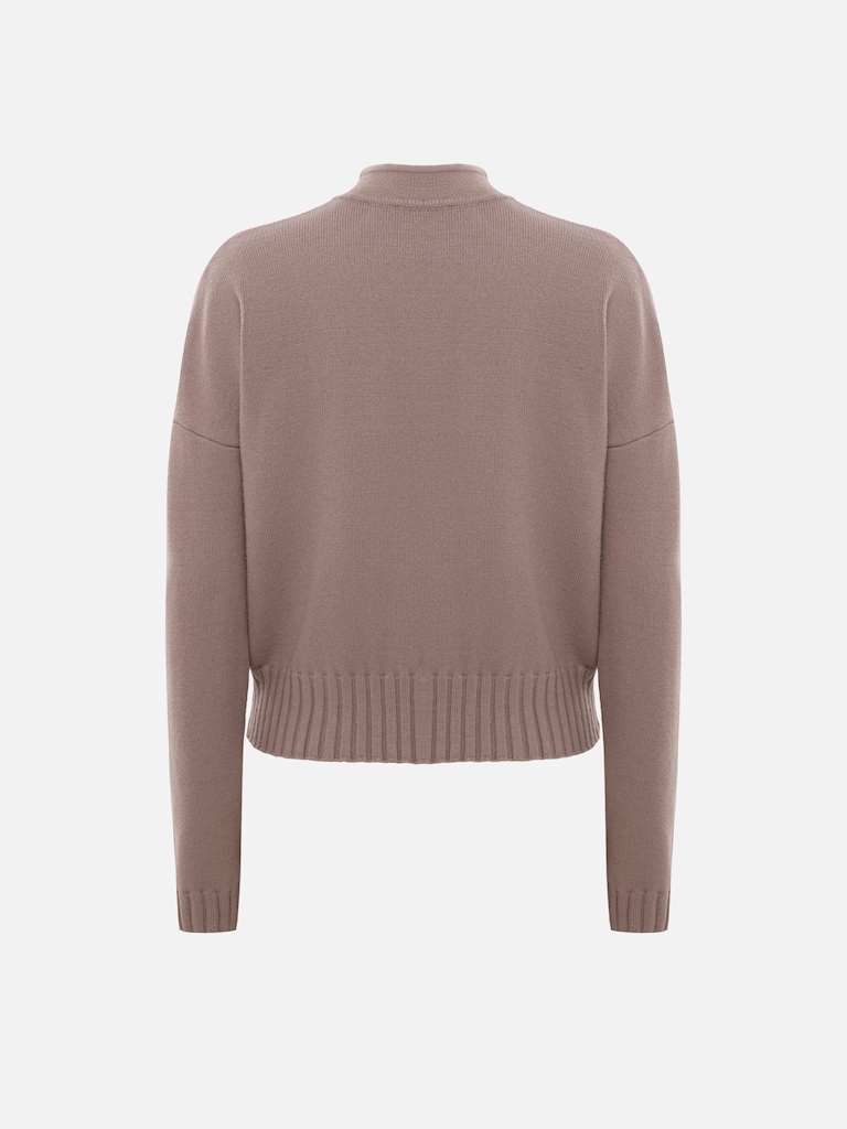 Кардиган гладкой вязки на молнии