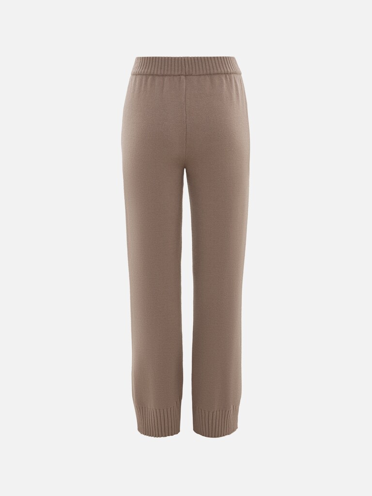 Loose-fitting smooth knitted trousers