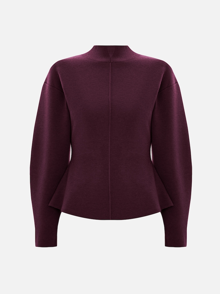 Dopasowany sweter z ozdobnym szwem