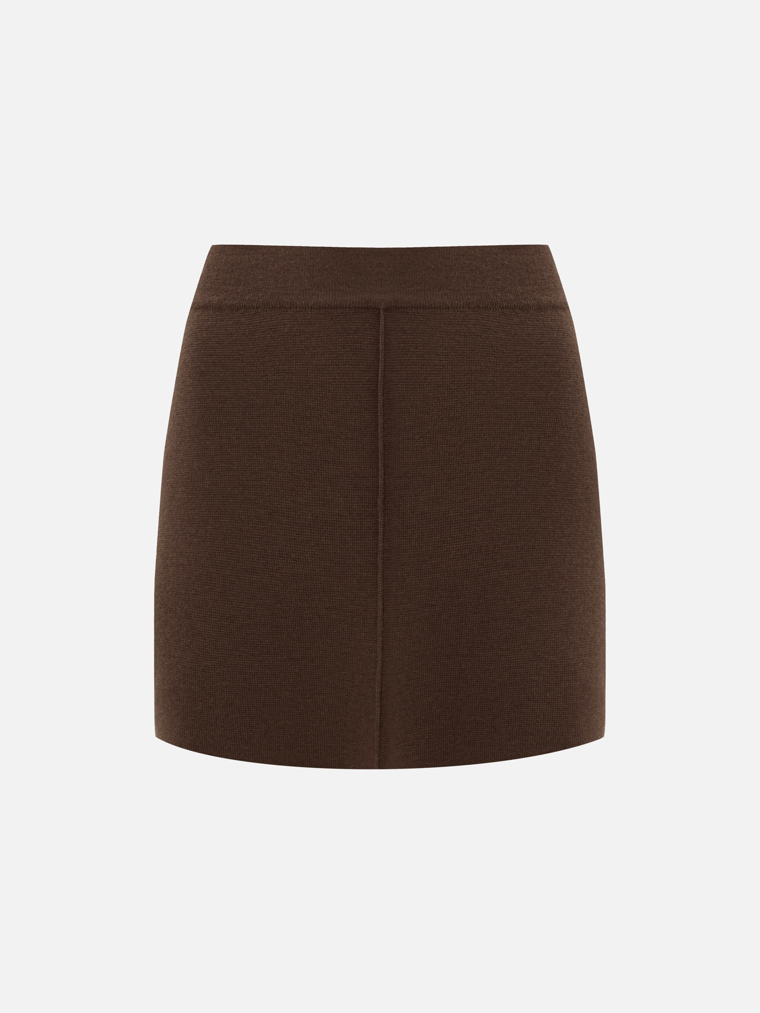Straight mini skirt with a decorative seam