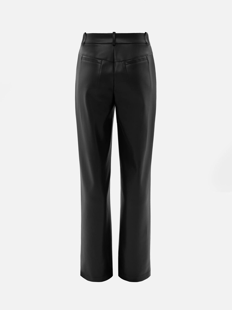 Loose-fitting eco-leather trousers