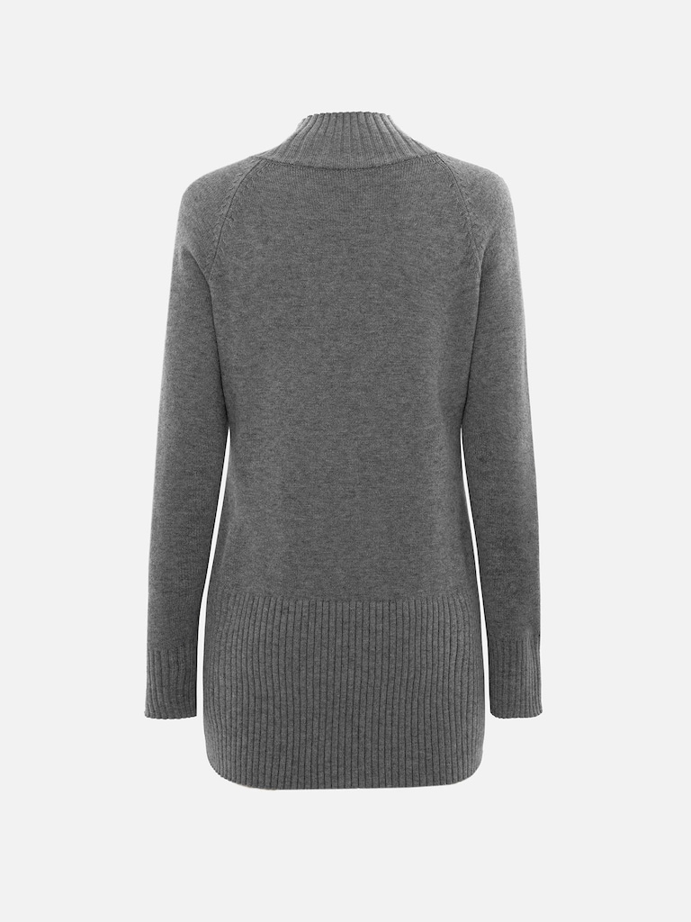 Mini dress in knitted jersey with ribbed details