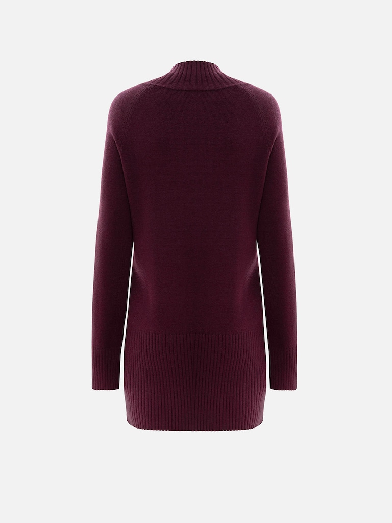 Mini dress in knitted jersey with ribbed details