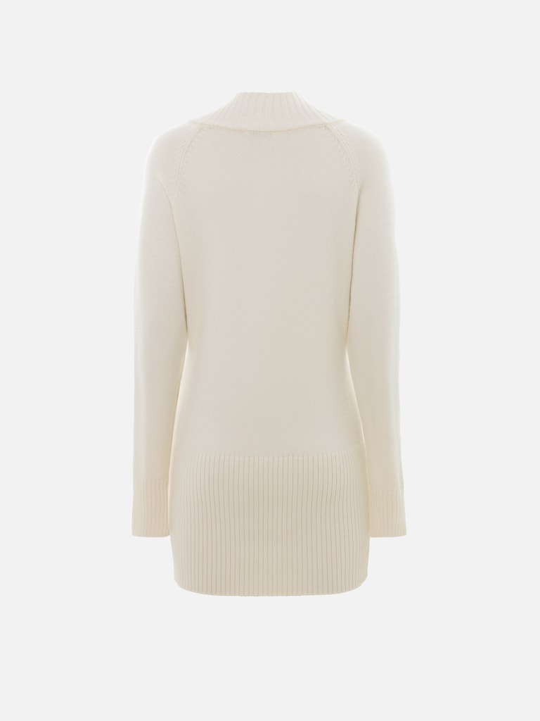 Mini dress in knitted jersey with ribbed details