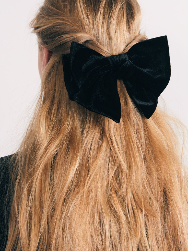 Velvet hair bow