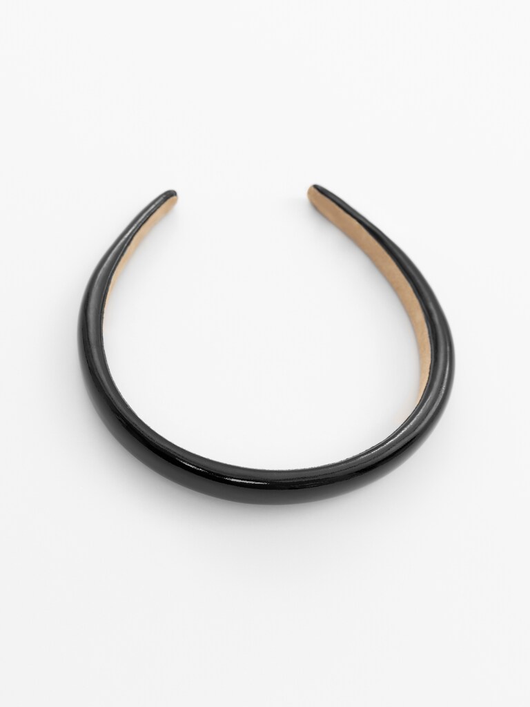 رباط شعر من الجلد البيئي المطلي