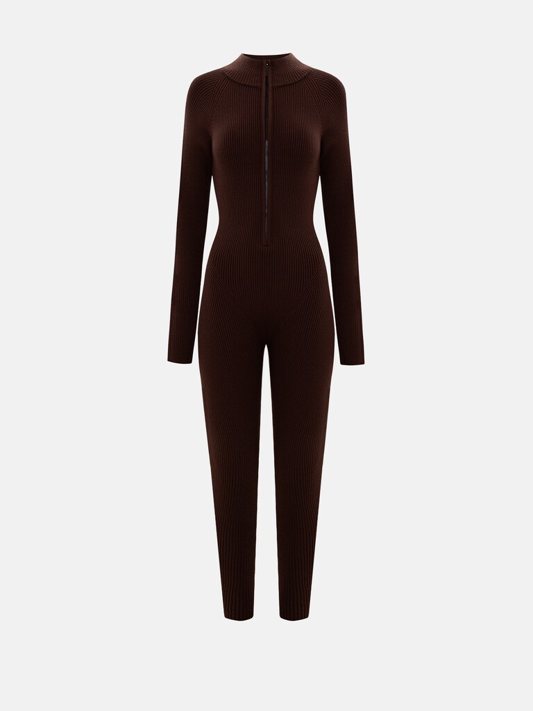 Комбинезон в рубчик на молнии