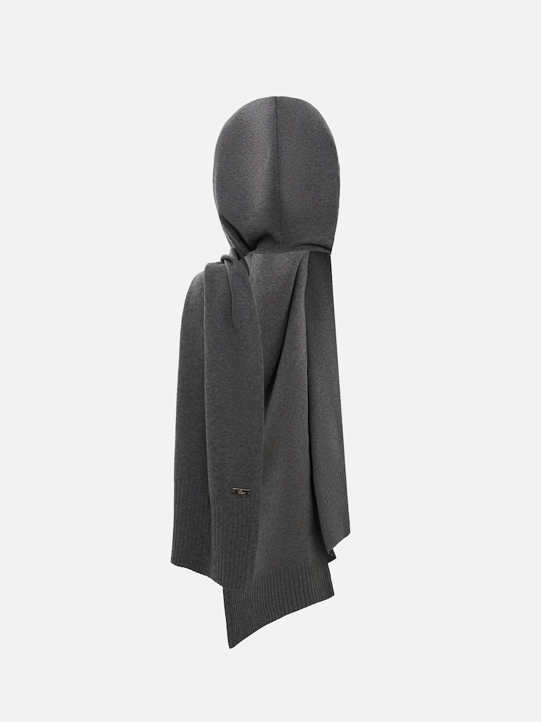 Длинный шарф в рубчик