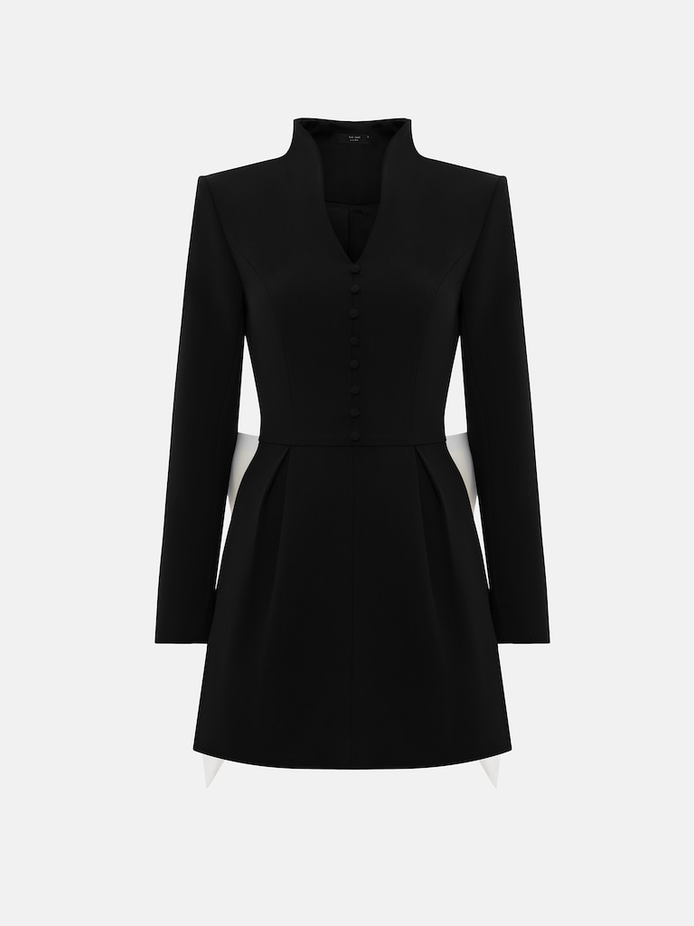 Mini-robe ajustée avec nœud contrastant dans le dos