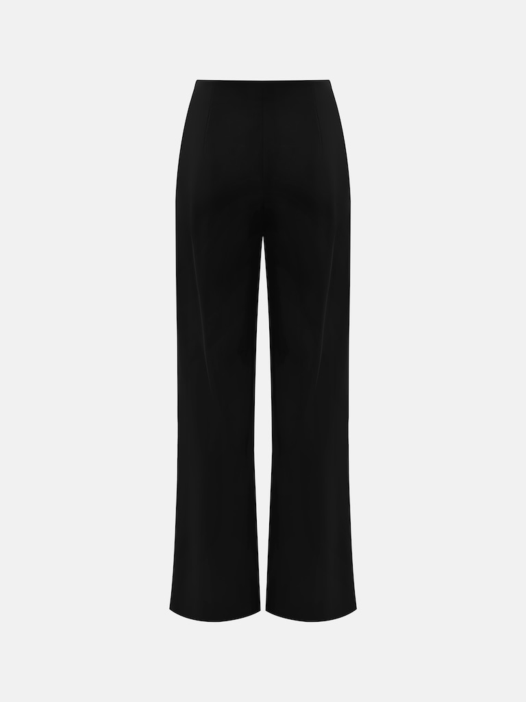 Satin palazzo trousers with pleats at the waist