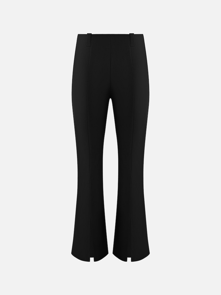 Расклешенные брюки на высокой посадке