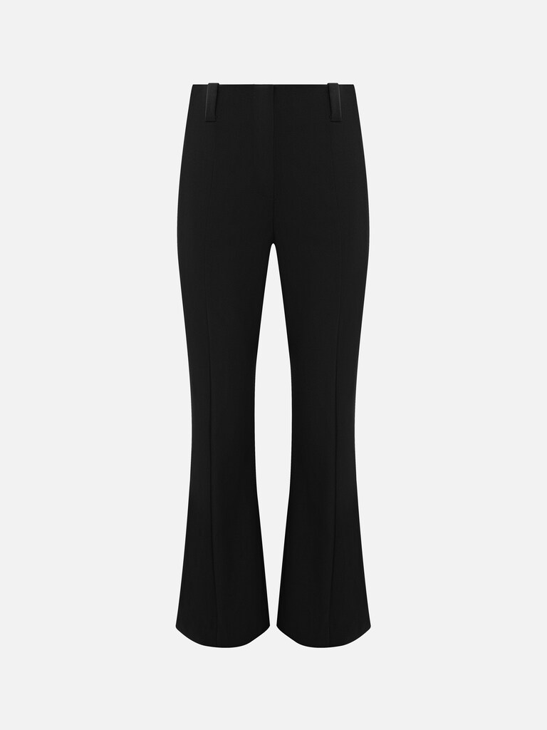 Flared high-waisted trousers