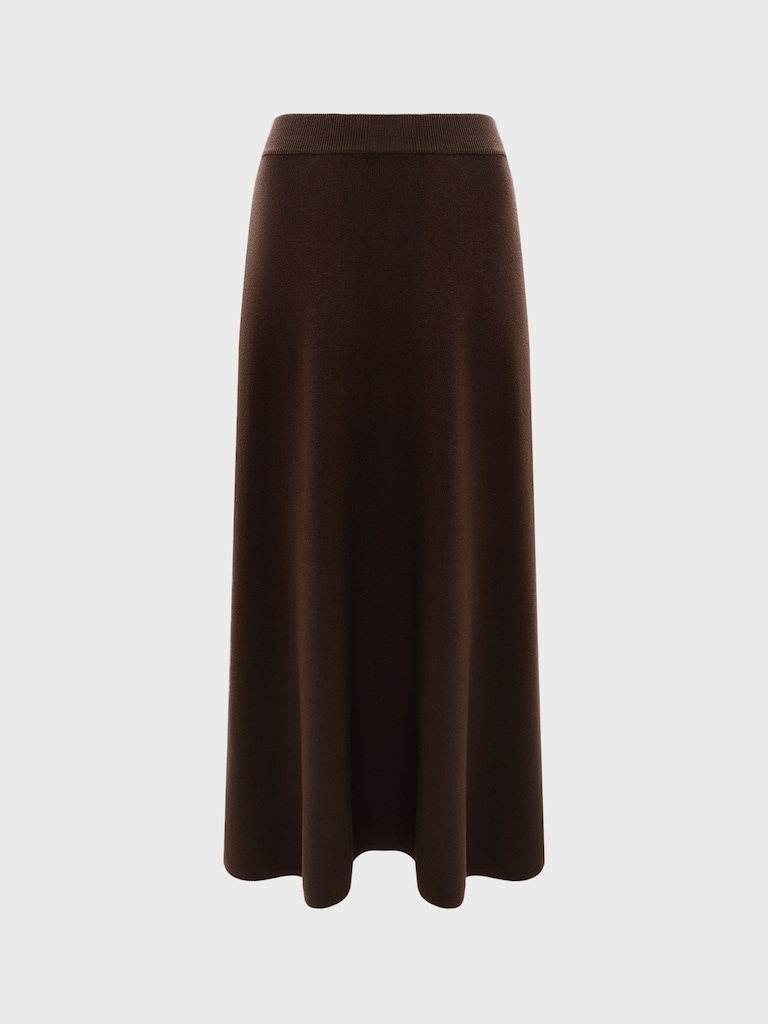 Расклешенная юбка миди из вискозы