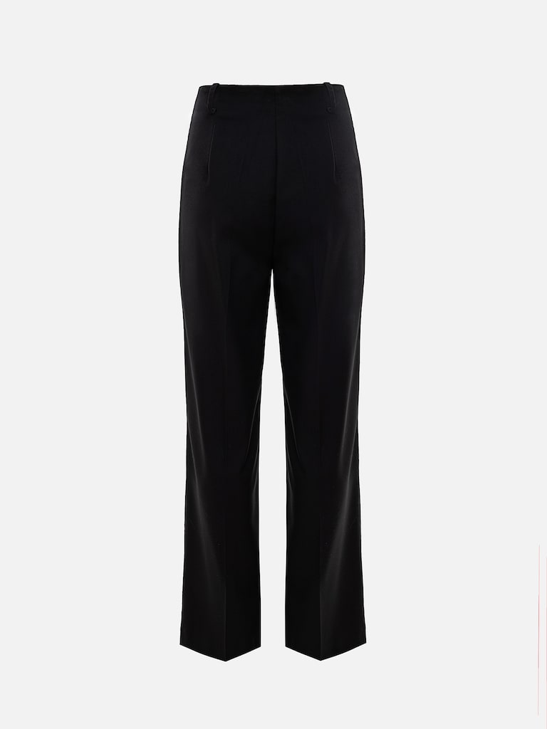 Lockere Anzughose mit Bügelfalten