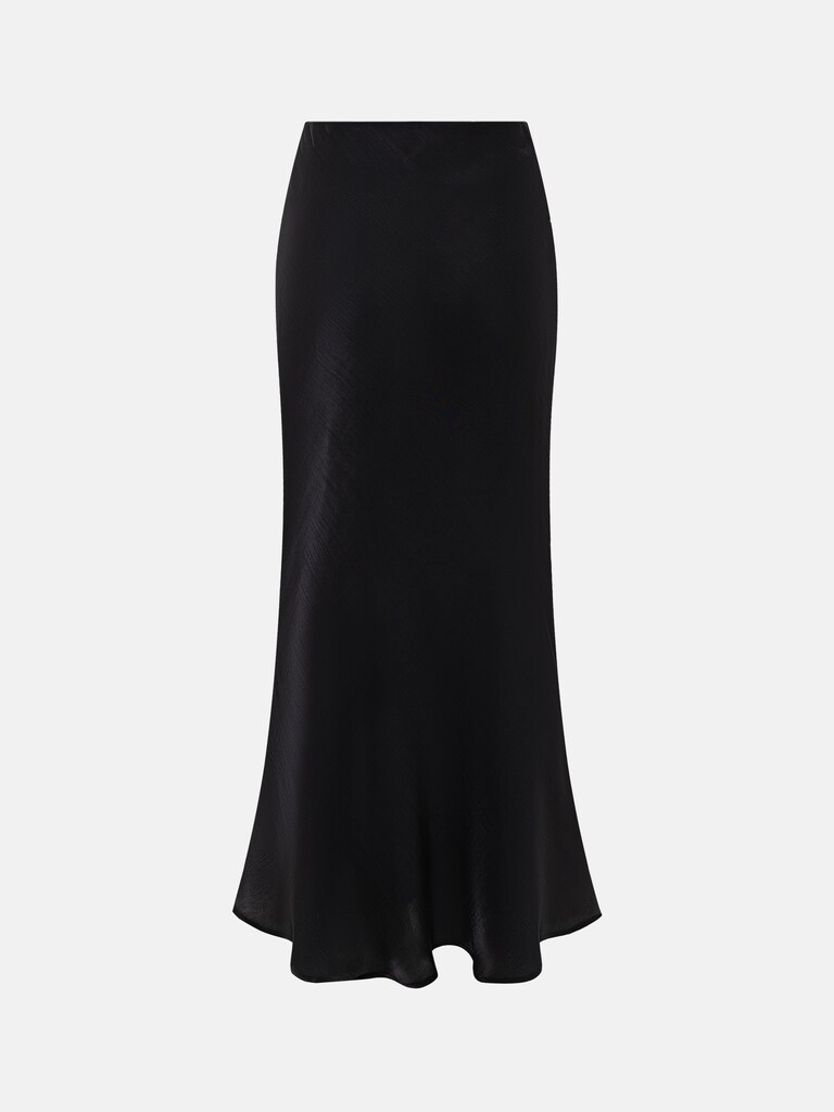 تنورة ماكسي من الساتان مع أرداف منسدلة