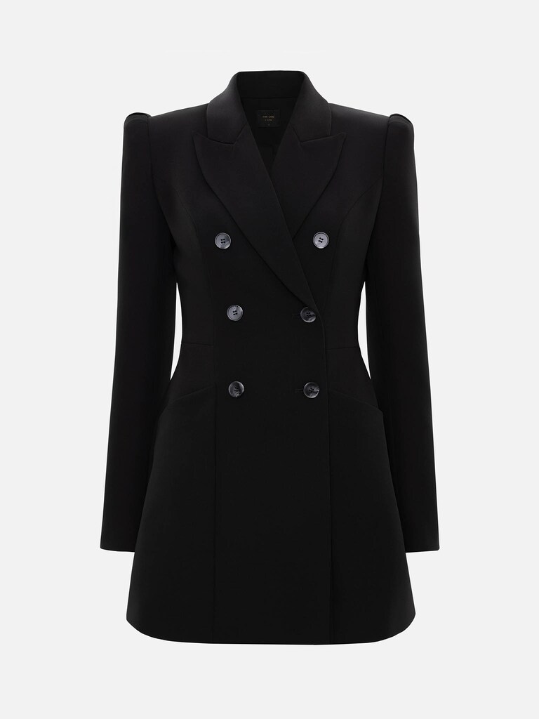 Mini blazerdress with accentuated shoulders