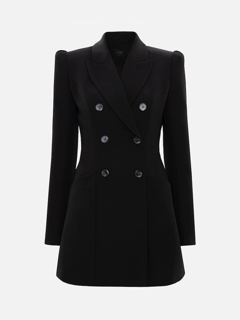 Mini blazerdress with accentuated shoulders