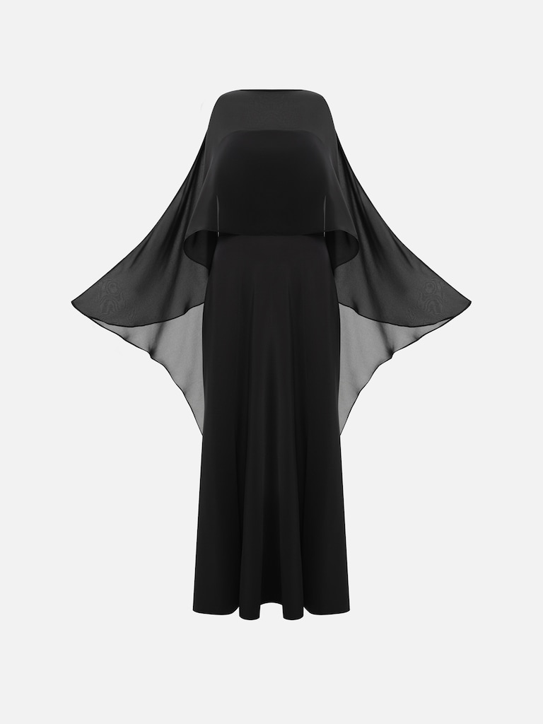 Lightweight satin maxi dress