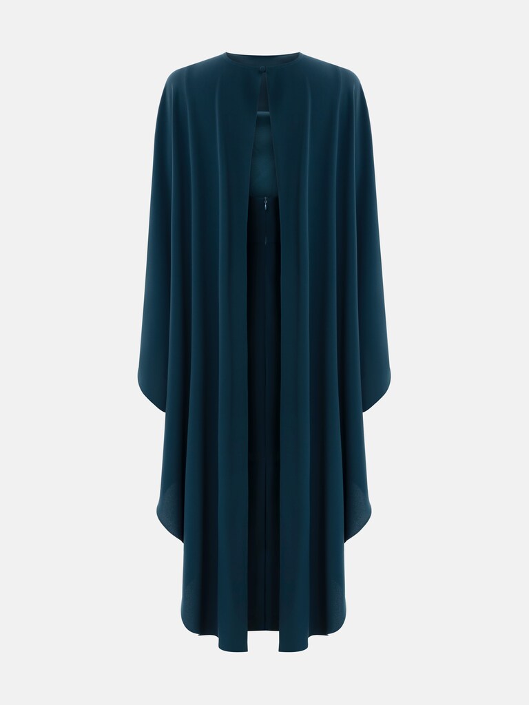 Midi dress with a long train and open back