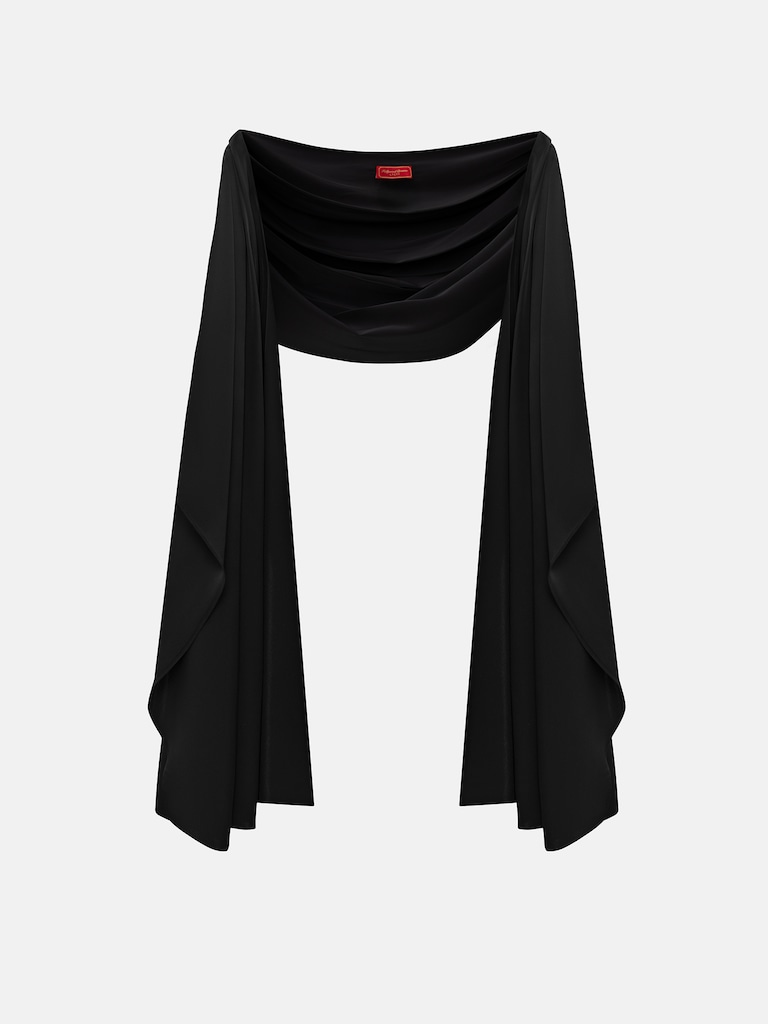 عباءة طويلة من الساتان