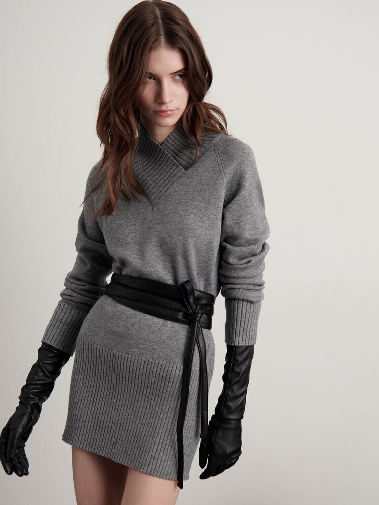 حزام عريض من الجلد البيئي غير اللامع