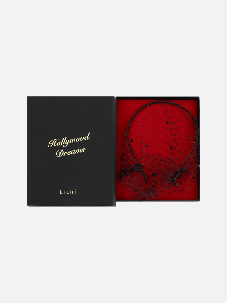 Hairband with veil-mesh