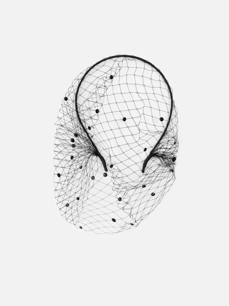 Hairband with veil-mesh